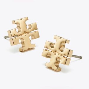 NWT! Tory Burch iconic Double-T Stud Earrings. Authentic - Gold tone